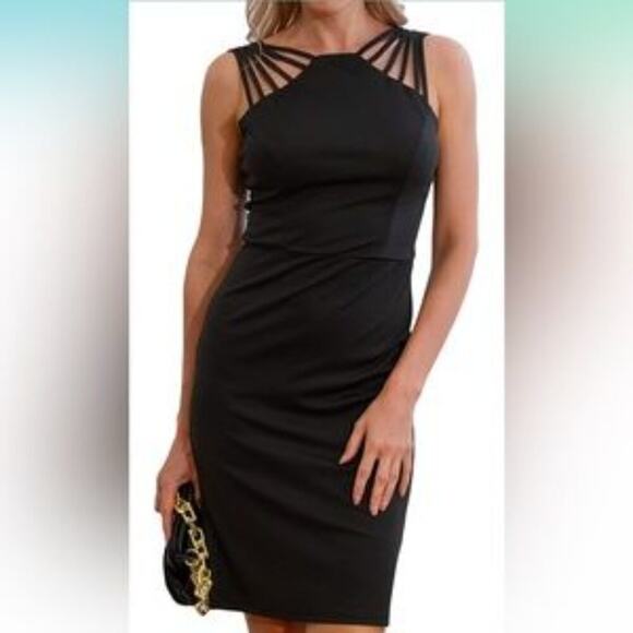 GRACE KARIN Black Sleeveless Strappy Cocktail Bodycon Dresses Formal Size M - Picture 1 of 8